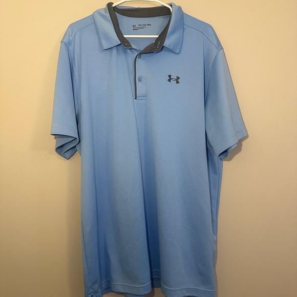 Under Armour Blue Performance Polo Shirt - Picture 1 of 4